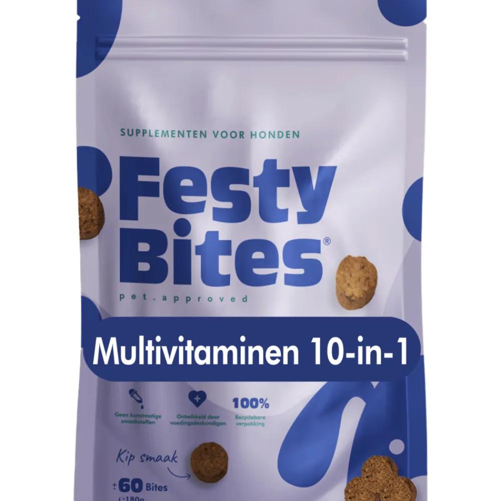 Snacks<FestyBites Multivitaminen Hondensnack 180 gr