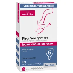 Sale Spot On Anti Vlooiendruppels Kat vanaf 1 kg 6 pipetten Vlo, Teek & Worm