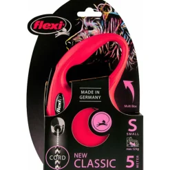 Halsbanden & Uitlaten<Flexi Rollijn Classic Koord 5 mtr tot 12 kg Rood