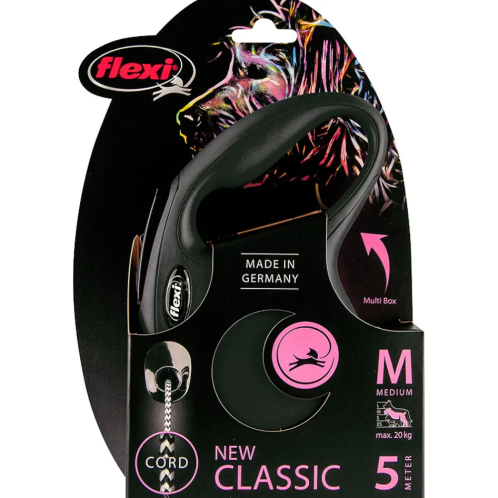 Rollijn Classic Koord 5 mtr tot 20 kg Zwart^Flexi New