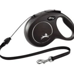 Halsbanden & Uitlaten<Flexi Rollijn Classic Koord 8 mtr tot 20 kg Zwart