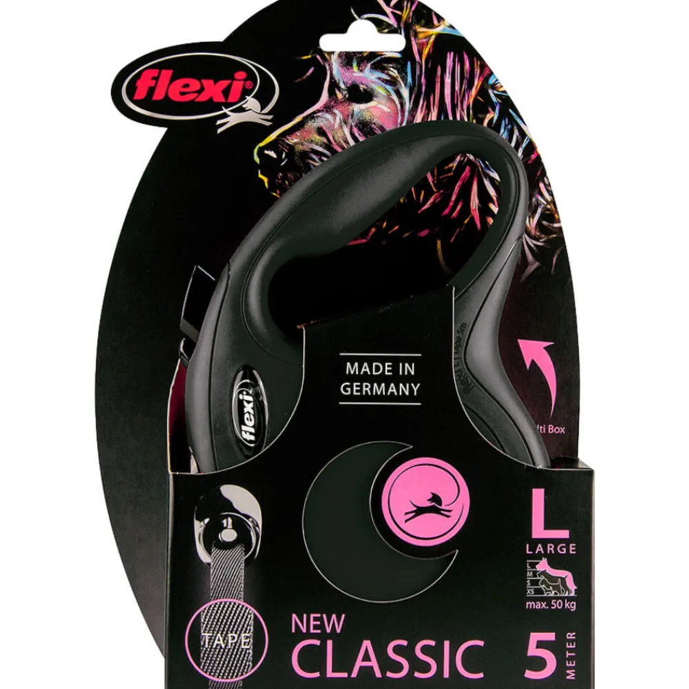 New Rollijn Classic Tape 5 mtr tot 50 kg Zwart Halsbanden & Uitlaten