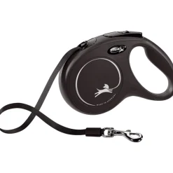 Halsbanden & Uitlaten<Flexi Rollijn Classic Tape 5 mtr tot 25 kg Zwart
