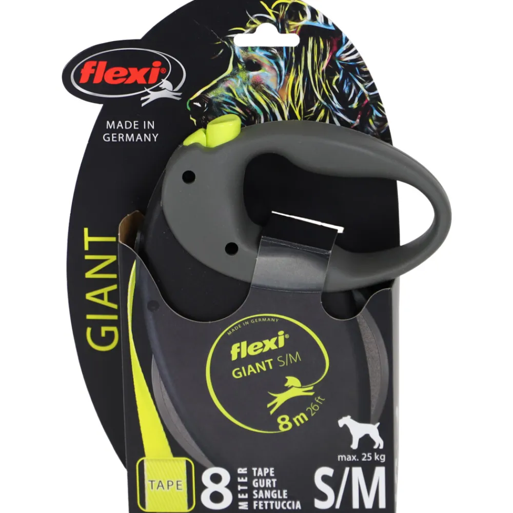 Rollijn Giant Tape 8 mtr tot 25 kg Neon Geel^Flexi Hot