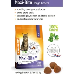 Kattenvoer<Fokker Maxi-Bite Kattenvoer Large Breed 2,5 kg
