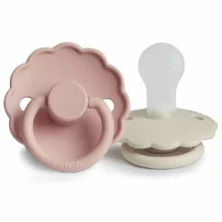 Flessen & Spenen<Frigg Fopspeen Daisy maat 1 0-6 mnd Blush Cream 2 stuks