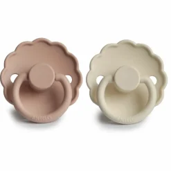 Flessen & Spenen<Frigg Fopspeen Daisy maat 1 0-6 mnd Blush Cream 2 stuks