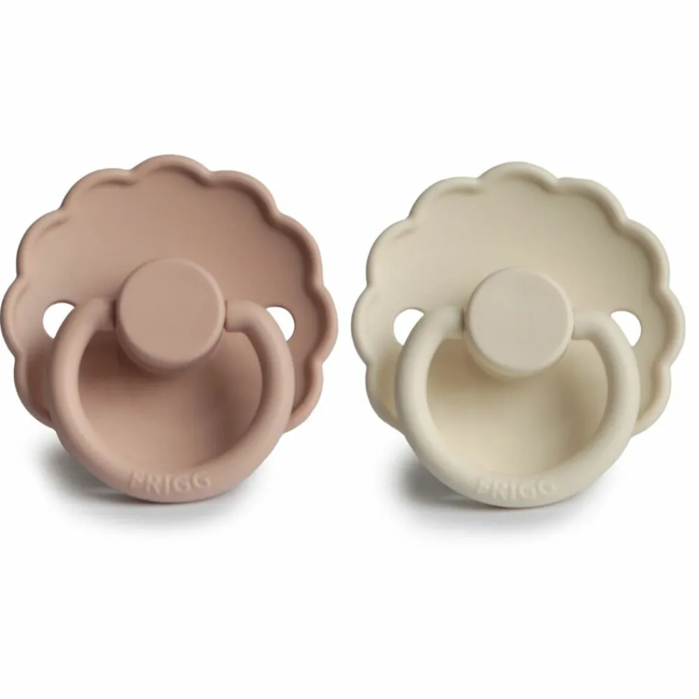 Outlet Fopspeen Daisy maat 2 6-18 mnd Blush Cream 2 stuks Flessen & Spenen