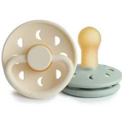 Flessen & Spenen<Frigg Fopspeen Moon maat 2 6-18 mnd Cream Sage 2 stuks