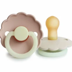 Clearance Fopspeen Night maat 1 0-6 mnd Cream Blush 2 stuks Flessen & Spenen