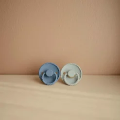 Fopspeen Rope maat 1 0-6 mnd Cream Sage 2 stuks^Frigg Best