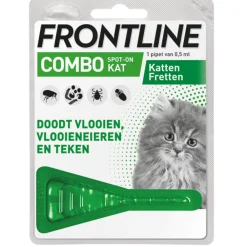 Vlo, Teek & Worm<Frontline Combo Anti Vlooien en Teken Druppels Kat vanaf 1 kg