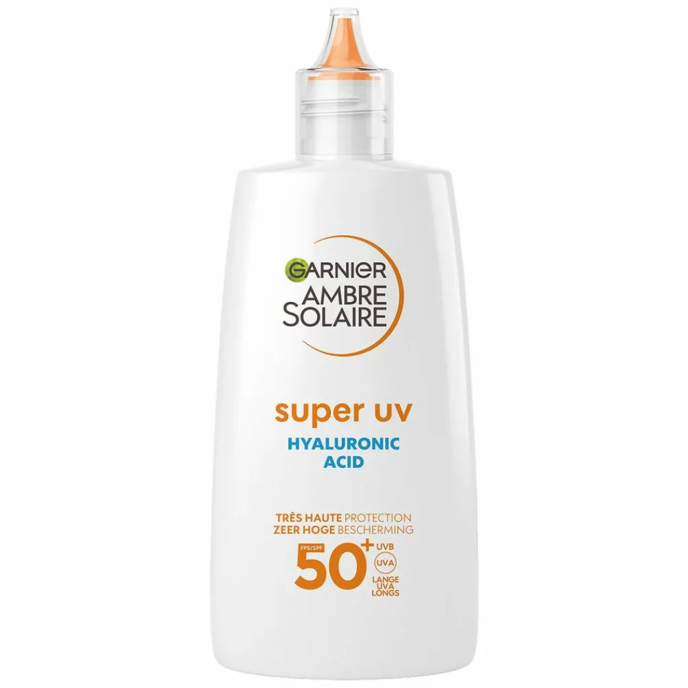 Zonbescherming<Garnier Ambre Solaire Face Super UV Hyaluronzuur Hydraterende Fluid SPF 50+ 40 ml