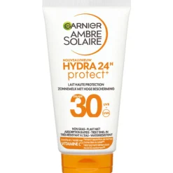 Zonbescherming<Garnier Ambre Solaire Hydra 24 Zonnebrandmelk SPF 30 Reisformaat 50 ml