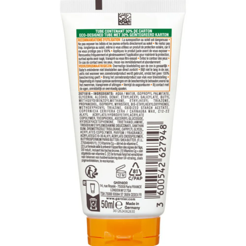 Zonbescherming<Garnier Ambre Solaire Hydra 24 Zonnebrandmelk SPF 30 Reisformaat 50 ml