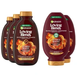 Conditioner|Shampoo<Garnier Loving Blends Gember Boost - shampoo 3x 300 ml & Conditioner 2x 250 ml – Pakket