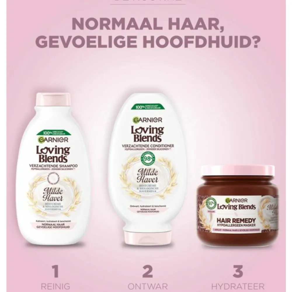 Shampoo<Garnier Loving Blends Milde Haver Shampoo 300 ml