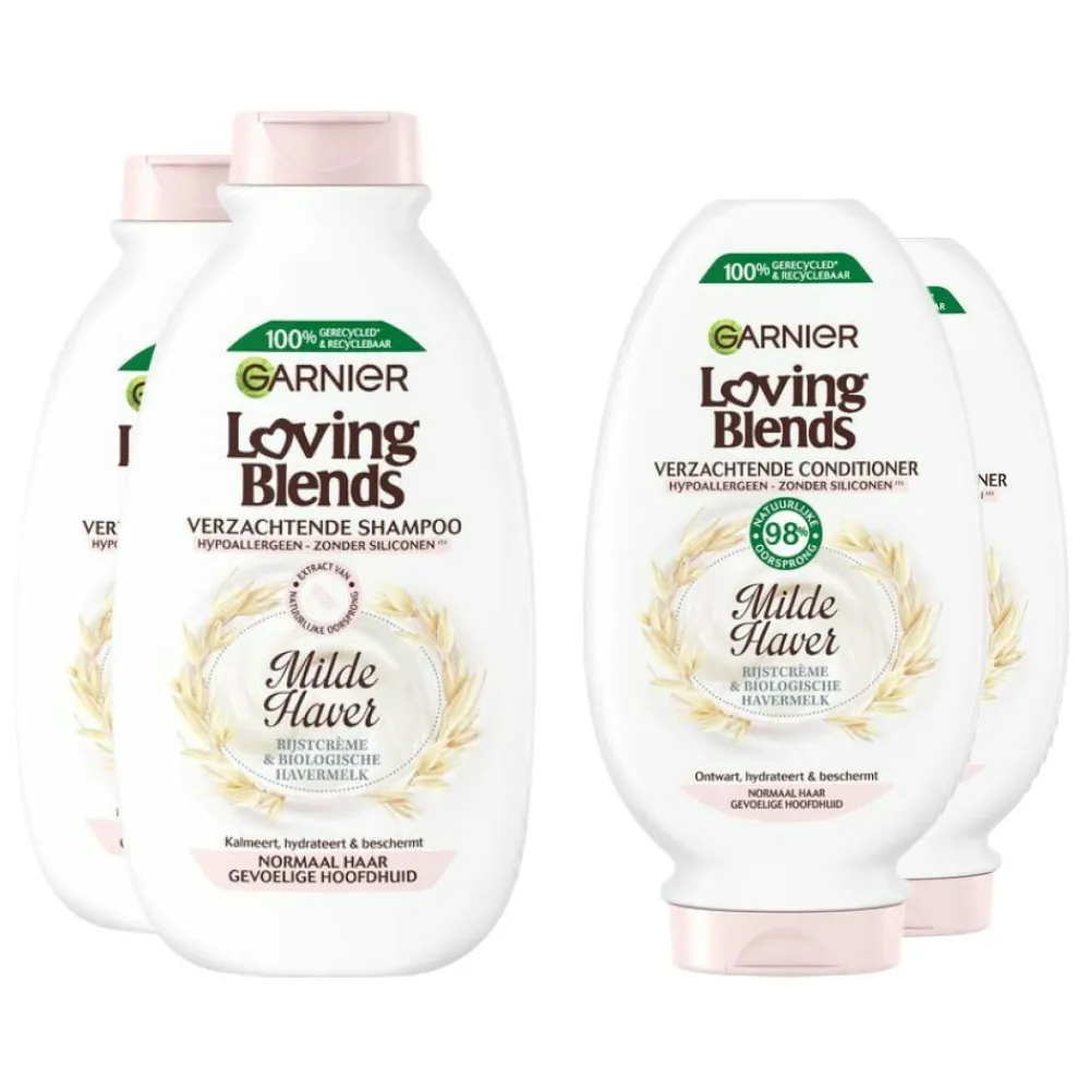 Discount Loving Blends Milde Haver - Shampoo 2x 300 ml & Conditioner 2x 300 ml - Pakket Conditioner|Shampoo