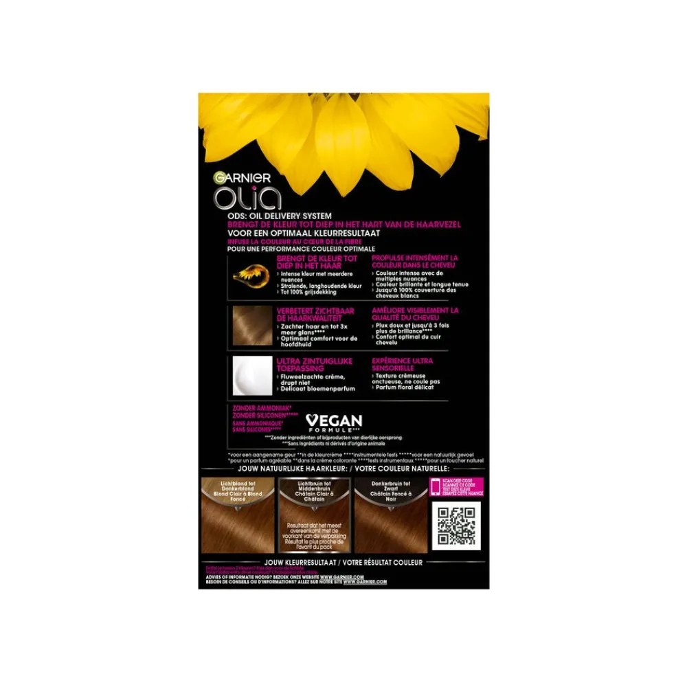 Hot Olia Permanente Crèmekleuring 5.3 Licht Goudbruin Haarkleuring