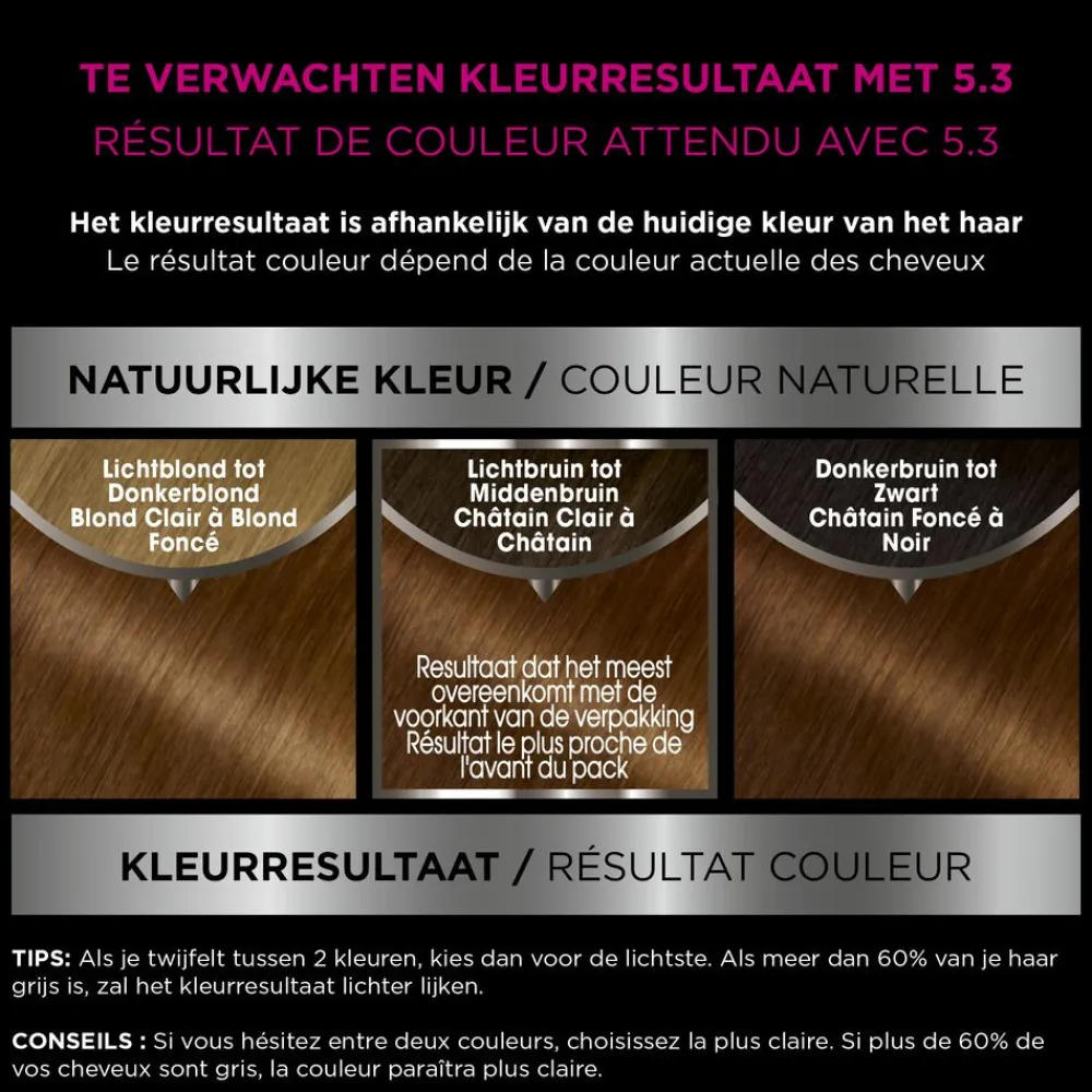 Hot Olia Permanente Crèmekleuring 5.3 Licht Goudbruin Haarkleuring
