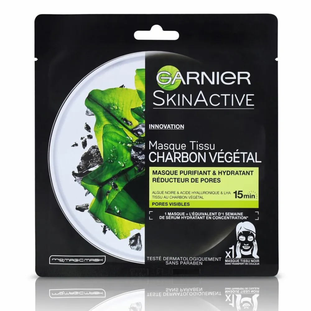 SkinActive Tissue Gezichtsmasker Pure Charcoal^Garnier Online