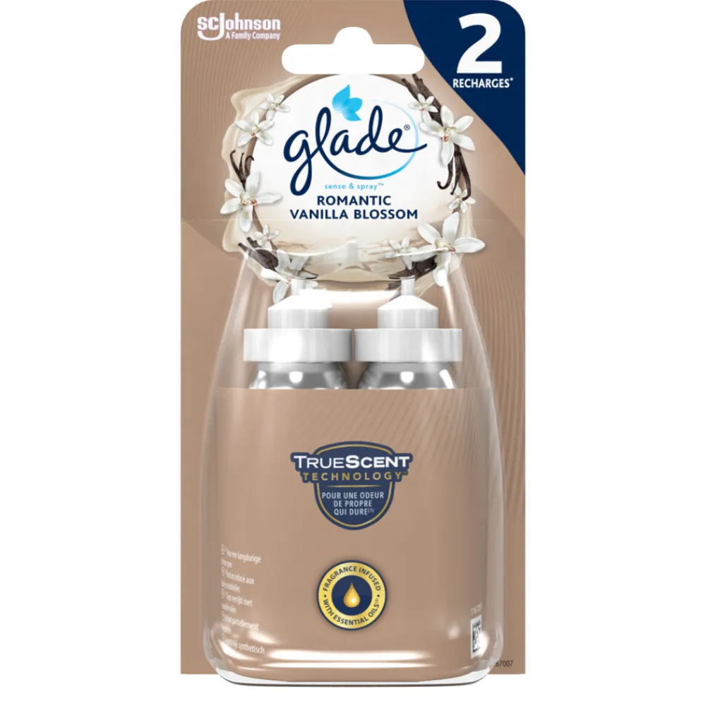 Luchtverfrisser<Glade Sense & Spray Romantic Vanilla Blossom 2 stuks 18 ml