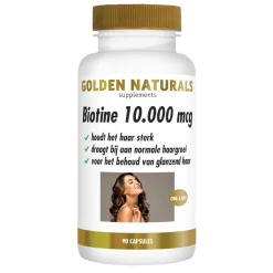 Biotine 10.000mcg 90 vegacapsules^Golden Naturals