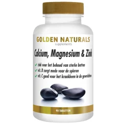 Mineralen<Golden Naturals Calcium, Magnesium & Zink Vegan 90 tabletten
