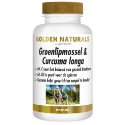 Weerstand & Energie<Golden Naturals Groenlipmossel & Curcuma longa 60 capsules