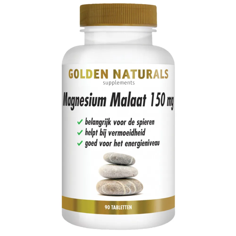 Magnesium Malaat 150 mg 90 tabletten^Golden Naturals