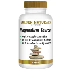 Mineralen<Golden Naturals Magnesium Tauraat 90 vegacapsules