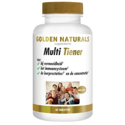 Vitaminen Kind<Golden Naturals Multi Tiener 60 tabletten