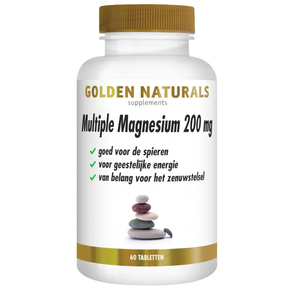 Mineralen<Golden Naturals Multiple Magnesium 200mg 60 tabletten