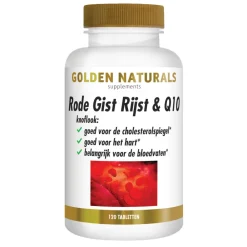 Hart, Bloed & Cholesterol<Golden Naturals Rode Gist Rijst & Q10 Vegan 120 tabletten
