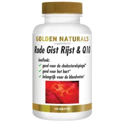 Rode Gist Rijst & Q10 Vegan 240 tabletten^Golden Naturals Online