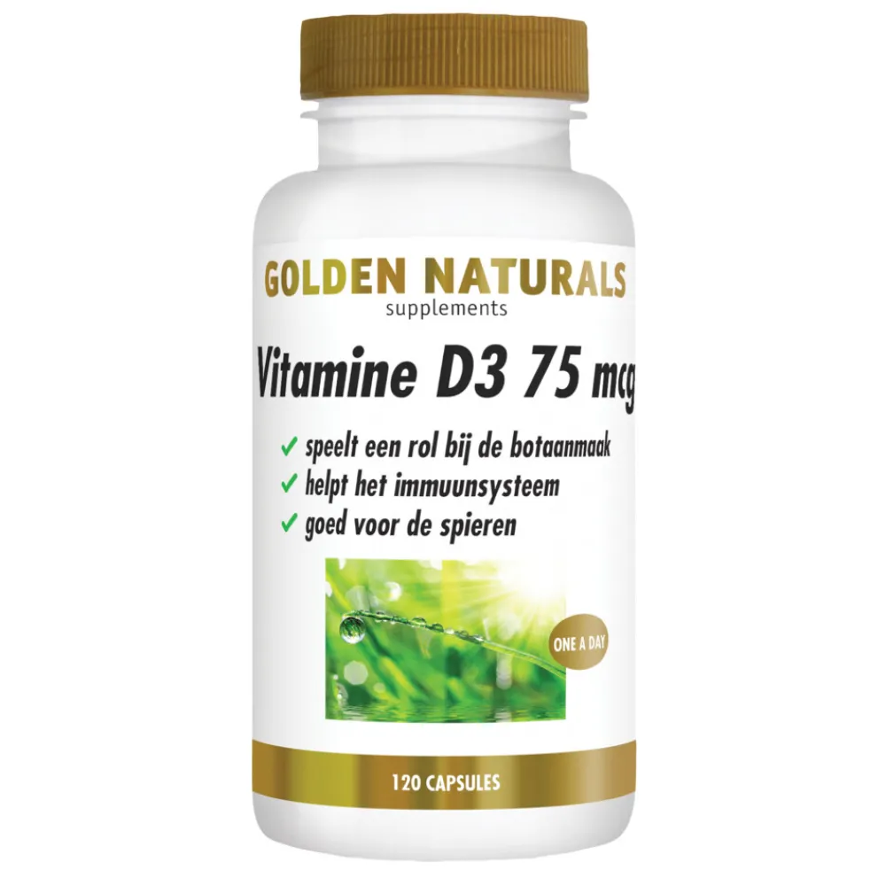 Vitamine D3 75mcg 120 softgels^Golden Naturals Outlet