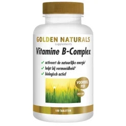 Vitaminen<Golden Naturals Vitamine B-complex Vegan 180 tabletten
