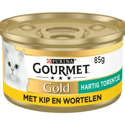 Kattenvoer<Gourmet Gold Hartig Torentje Kip - Wortel 85 gr