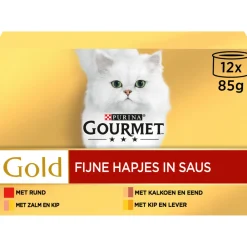 Gold Multipack Fijne Hapjes Rood 12 x 85 gr^Gourmet Hot