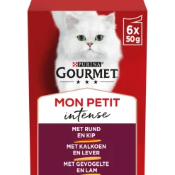 Kattenvoer<Gourmet Mon Petit Duo Vlees 6 x 50 gr