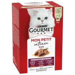 Kattenvoer<Gourmet Mon Petit Duo Vlees 6 x 50 gr