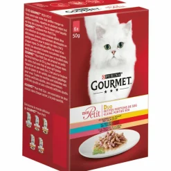 Kattenvoer<Gourmet Mon Petit Vis & Vlees 6 x 50 gr
