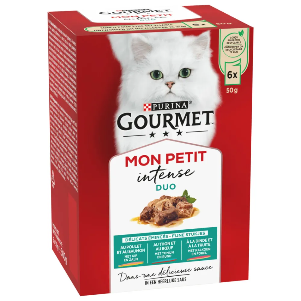 Kattenvoer<Gourmet Mon Petit Vis & Vlees 6 x 50 gr