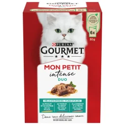 Kattenvoer<Gourmet Mon Petit Vis & Vlees 6 x 50 gr