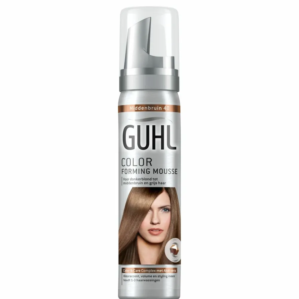 Haarkleuring<Guhl Color Forming Mousse Middenbruin 40 75 ml