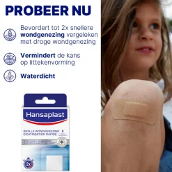 Pleisters<Hansaplast Snelle Wondgenezing Groot 8 stuks