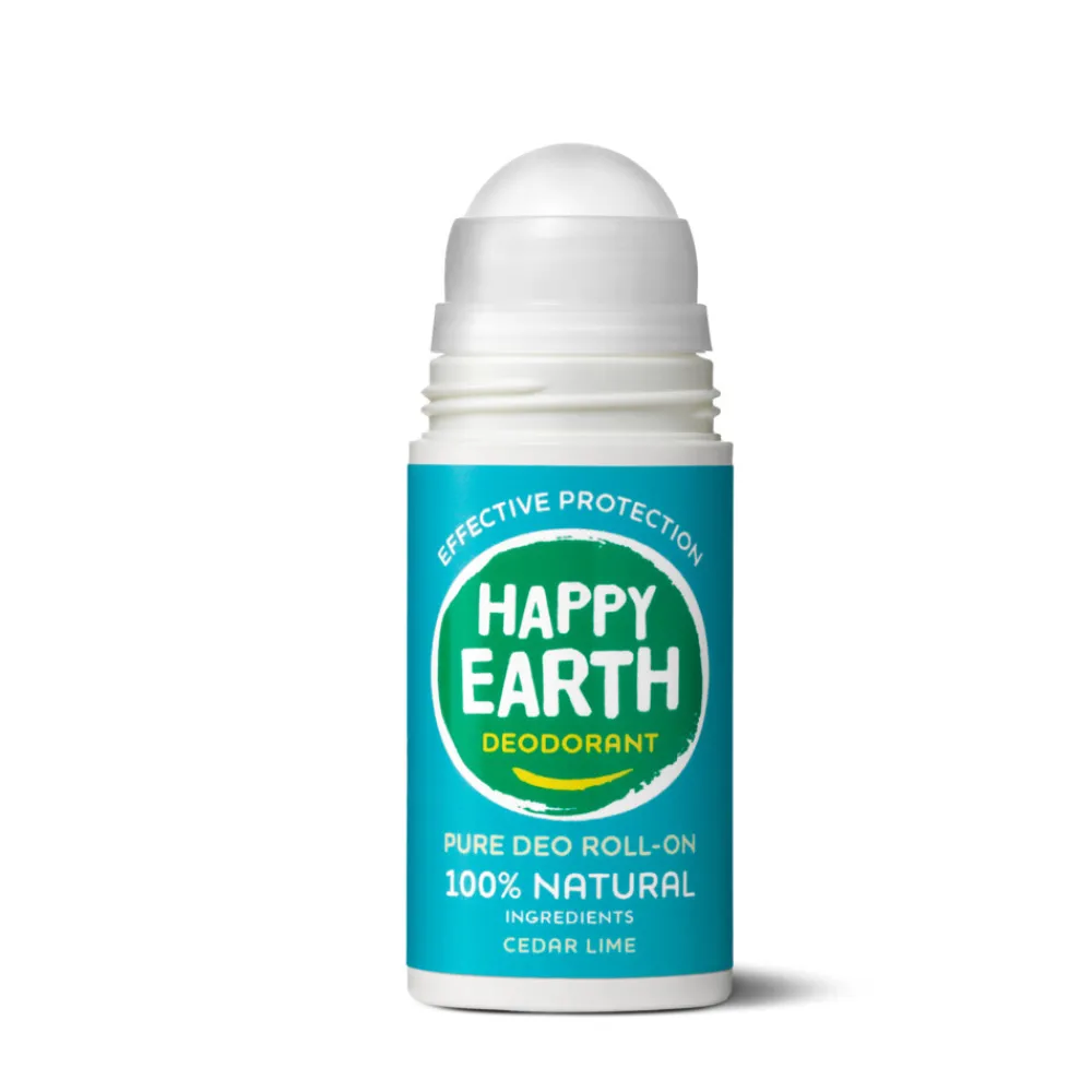 Deodorant<Happy Earth 100% Natuurlijke Deodorant Roller Cedar Lime 75 ml