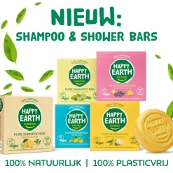 100% Natuurlijke Shower Bar Cedar Lime 90 gr^Happy Earth Outlet
