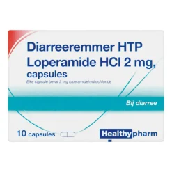 Diarreeremmer HTP Loperamide HCl 2 mg 10 capsules^Healthypharm Clearance