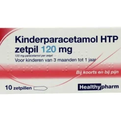 Paracetamol Kind 120 mg 10 stuks^Healthypharm